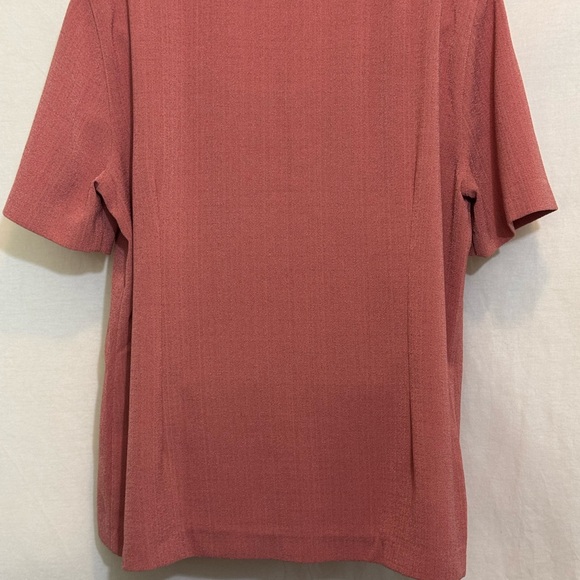 A-82 Alfred Dunner PLUS SIZE 14 Pink Short‎ Sleeve Button Down Blouse - Picture 9 of 16